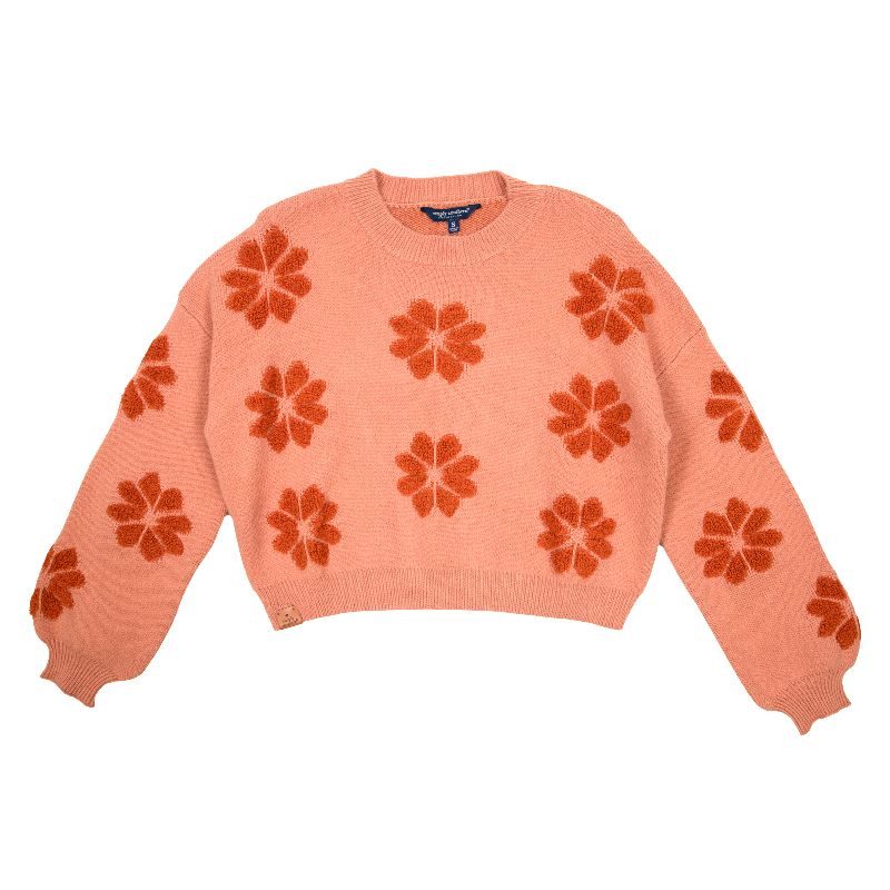 Crop Flower Sweater