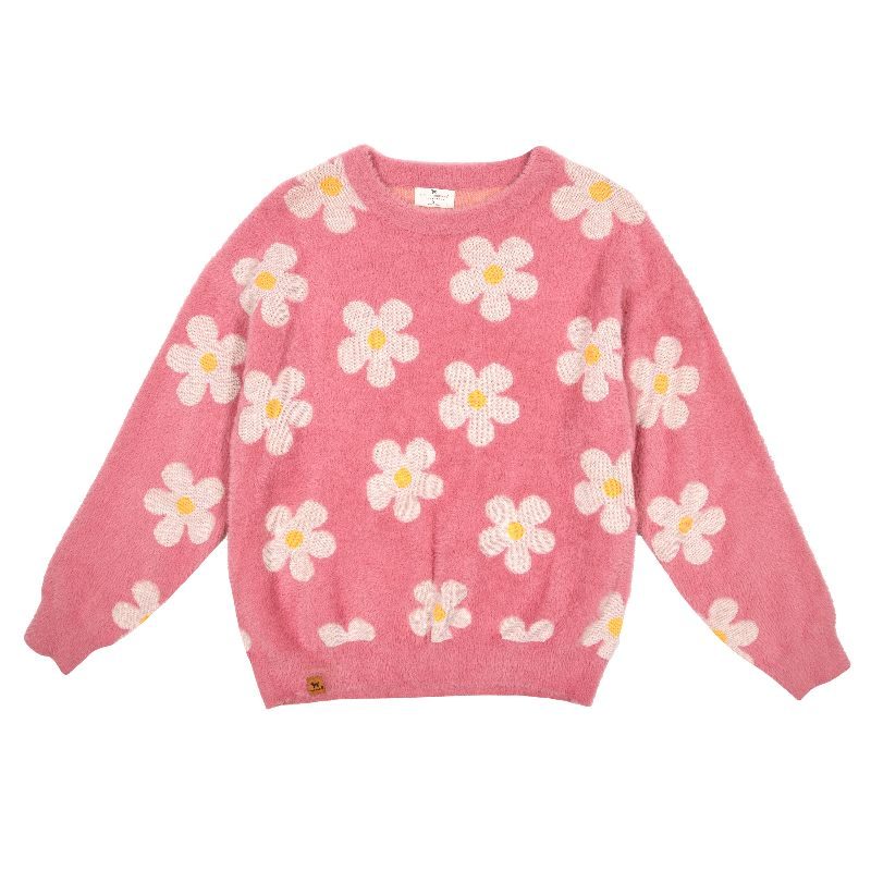 Fuzzy Crew Neck Sweater