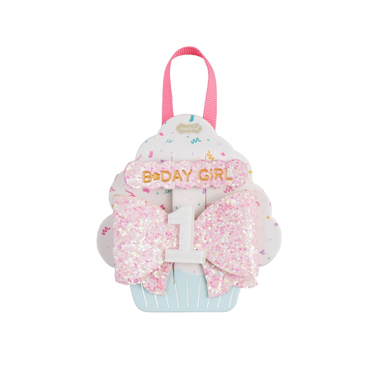 WHITE ONE BIRTHDAY HAIR CLIP