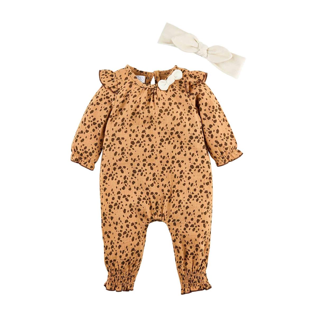 Spotted Fawn One Piece w/Headband