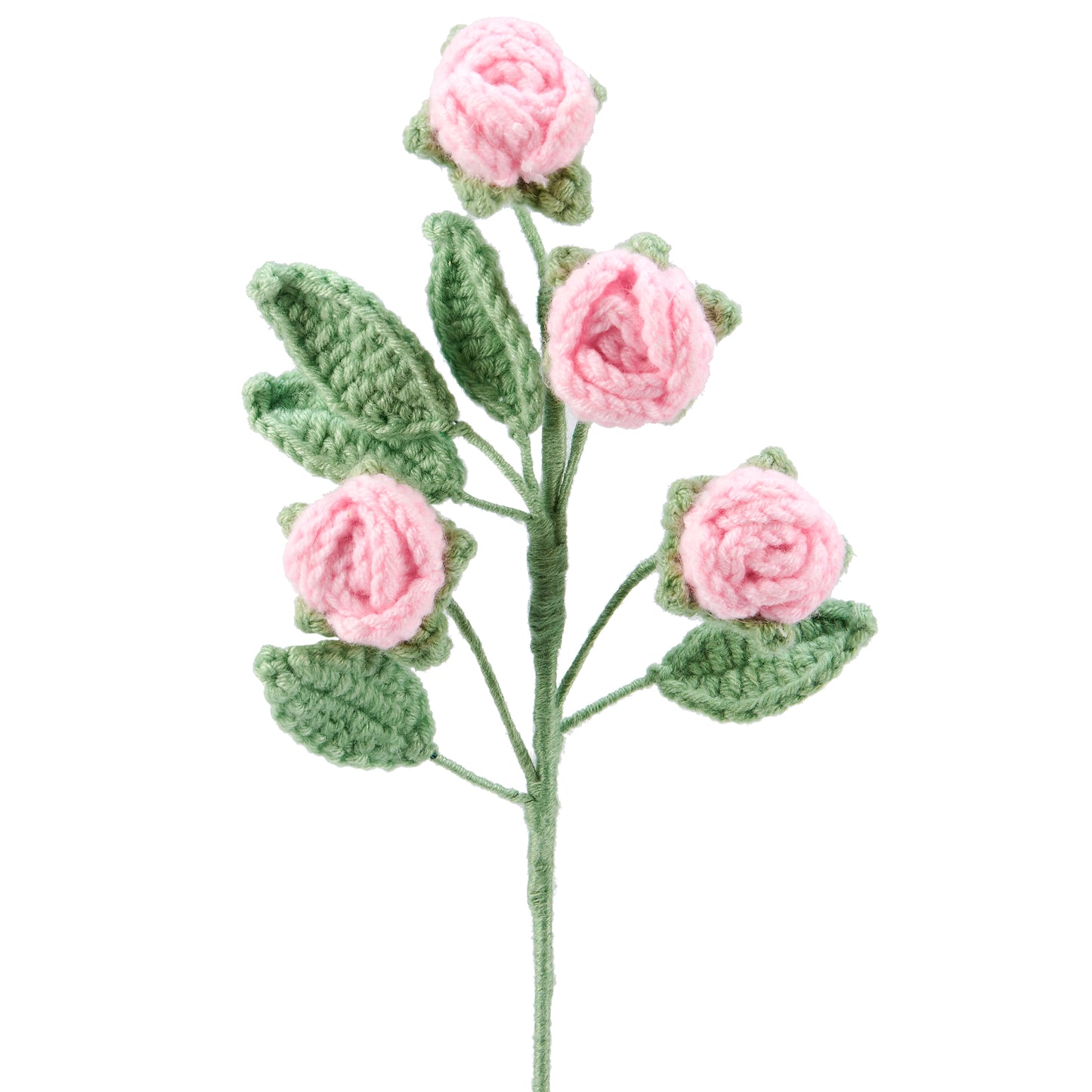 CROCHET FLOWER PINK ROSE