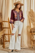 Floral Embroidered Blouse