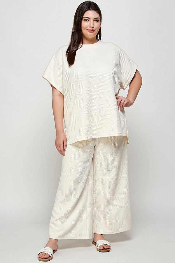 Textured Drop Shoulder Top