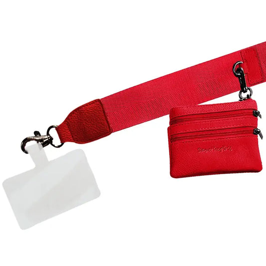 Clip and Go Strap with Pouch Red