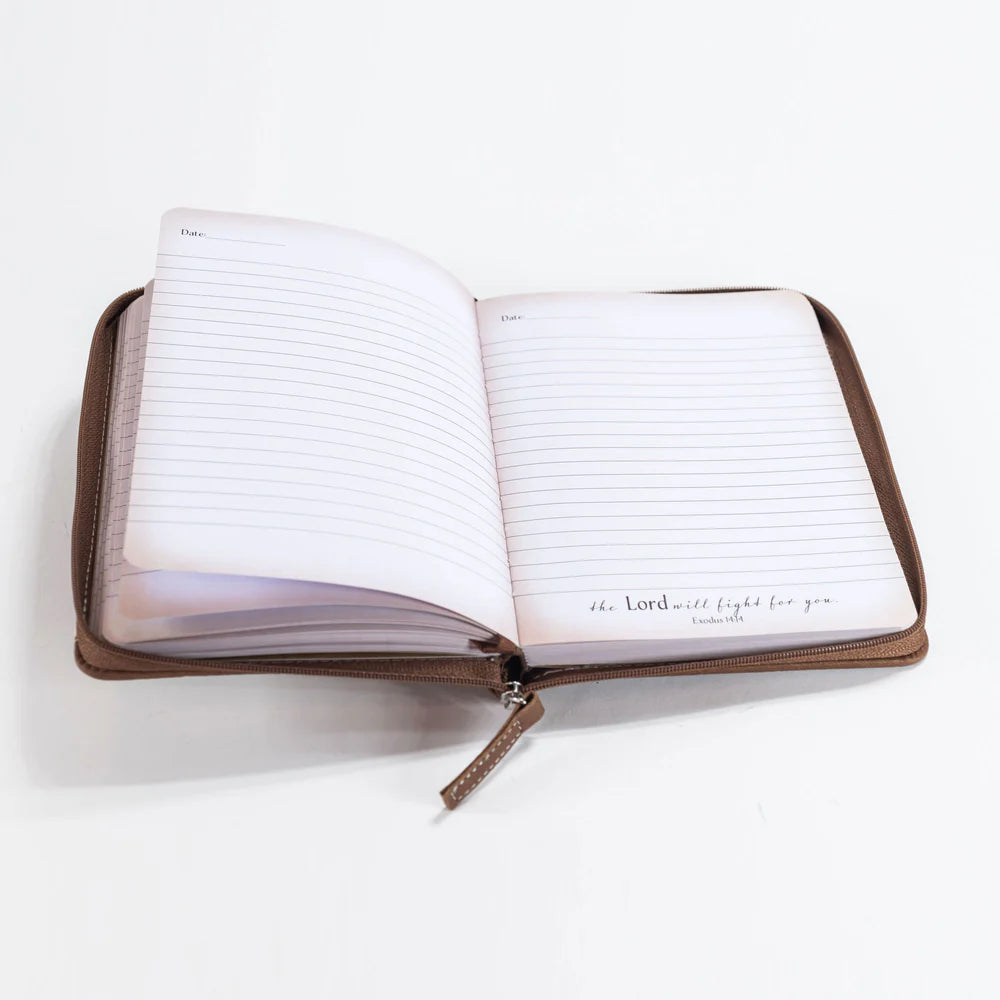 BROWN ZIPPER JOURNAL