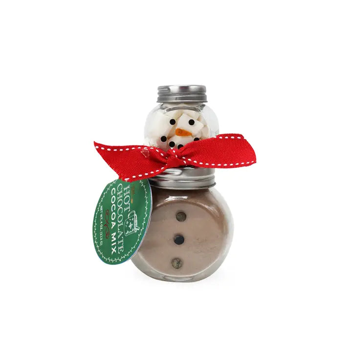 MINI SNOWMAN JAR COCOA RED SCARF
