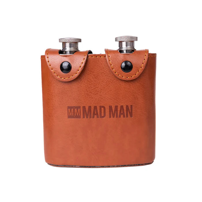 MAKE IT A DOUBLE HIP FLASK-BROWN
