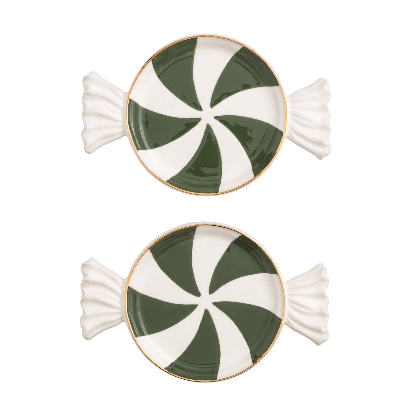 GREEN CANDY TIDBIT PLATE