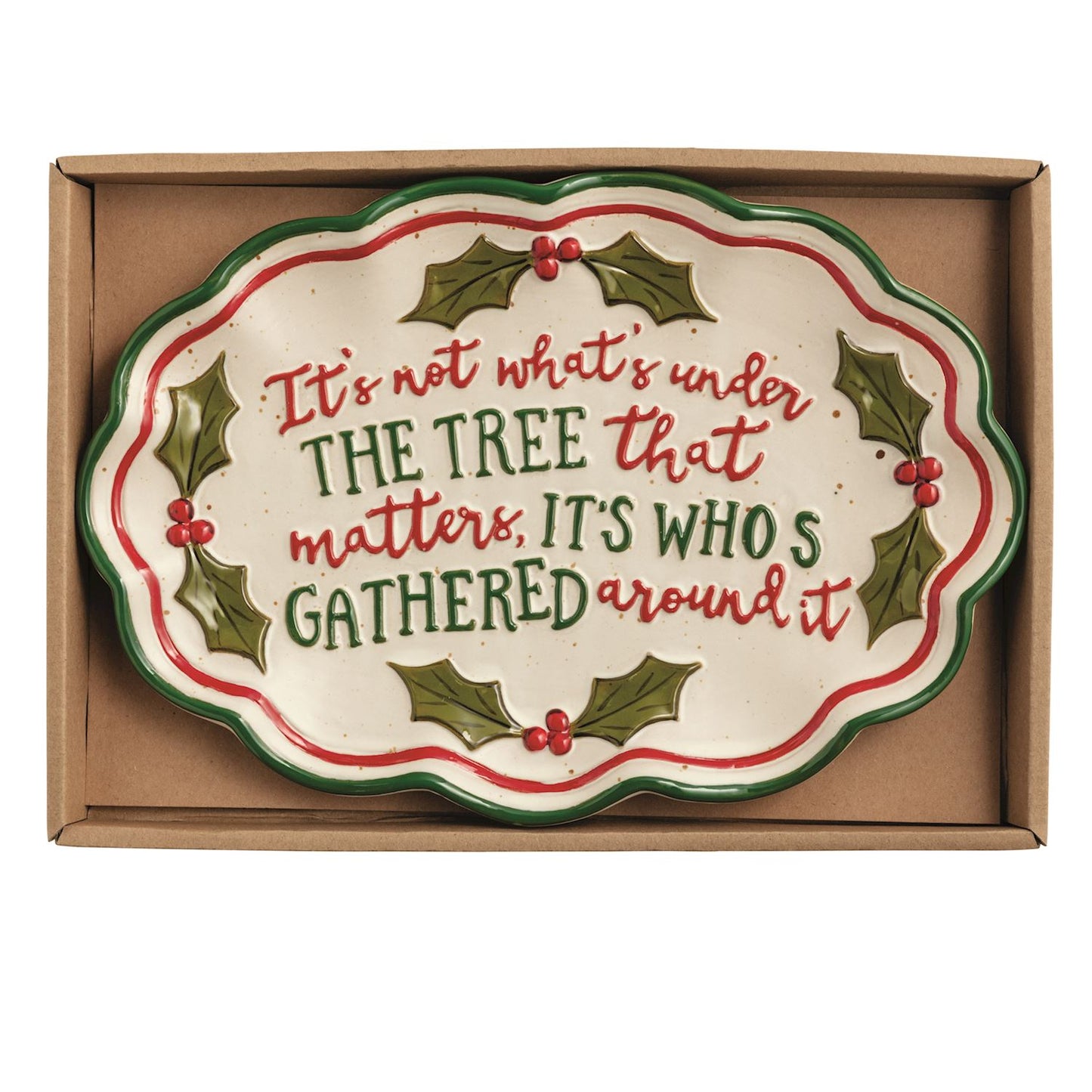 HOLLY FARM XMAS SENTIMENT TRAY
