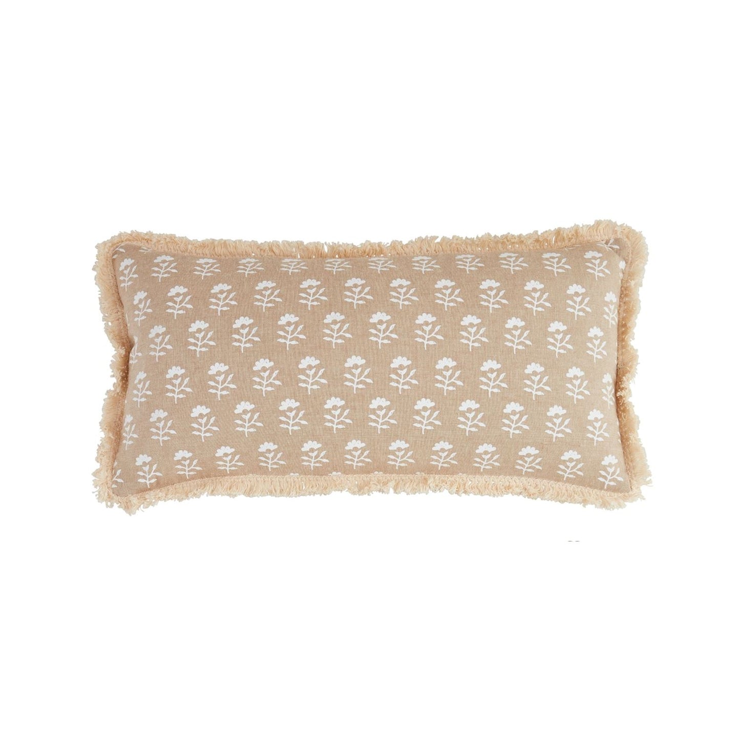LUMBAR BLOCK PRINT PILLOW