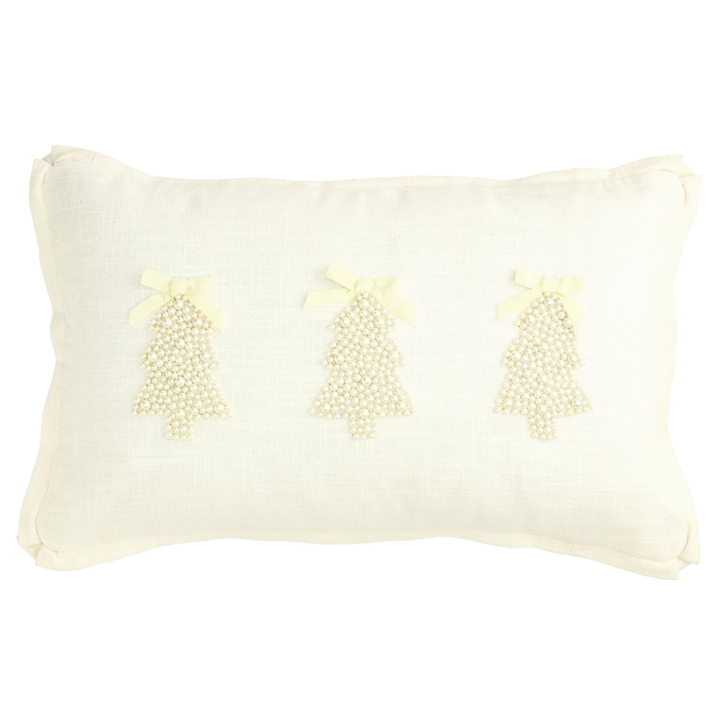 THREE TREE XMAS PEARL PILLOW