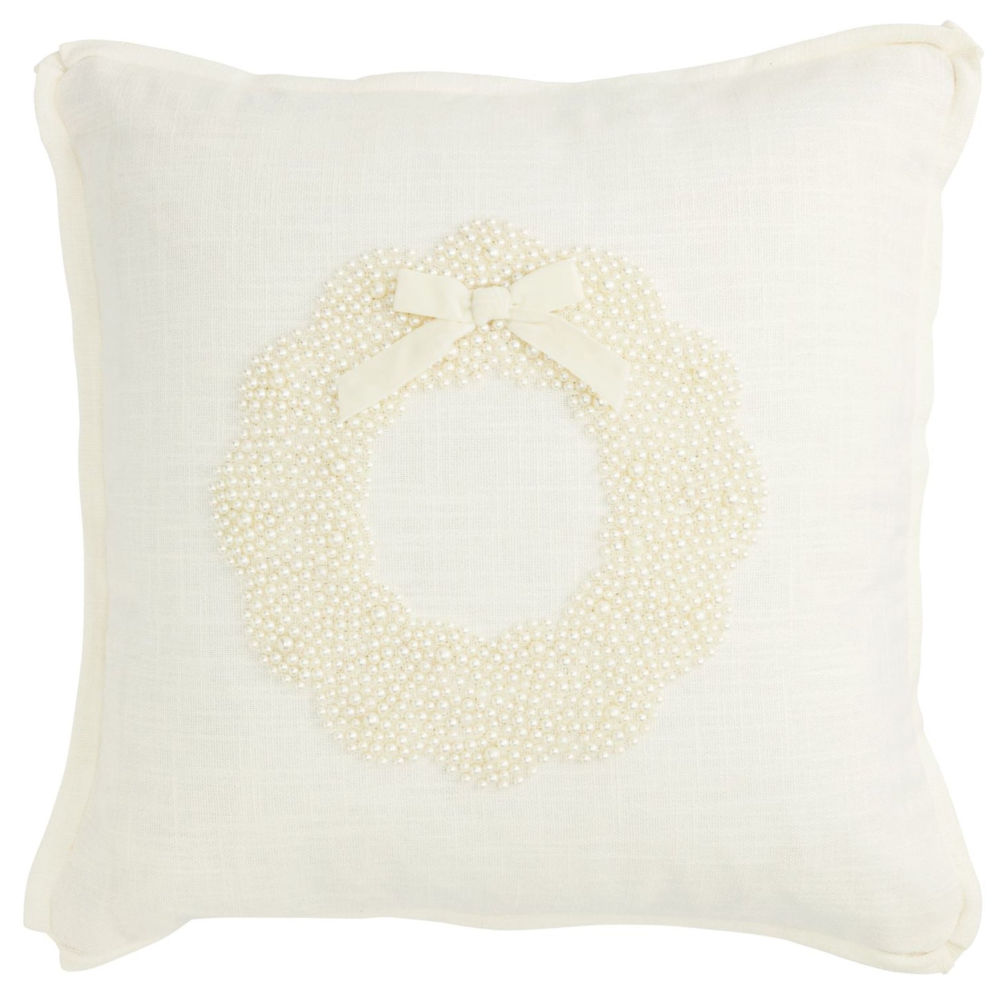 WREATH XMAS PEARL PILLOW