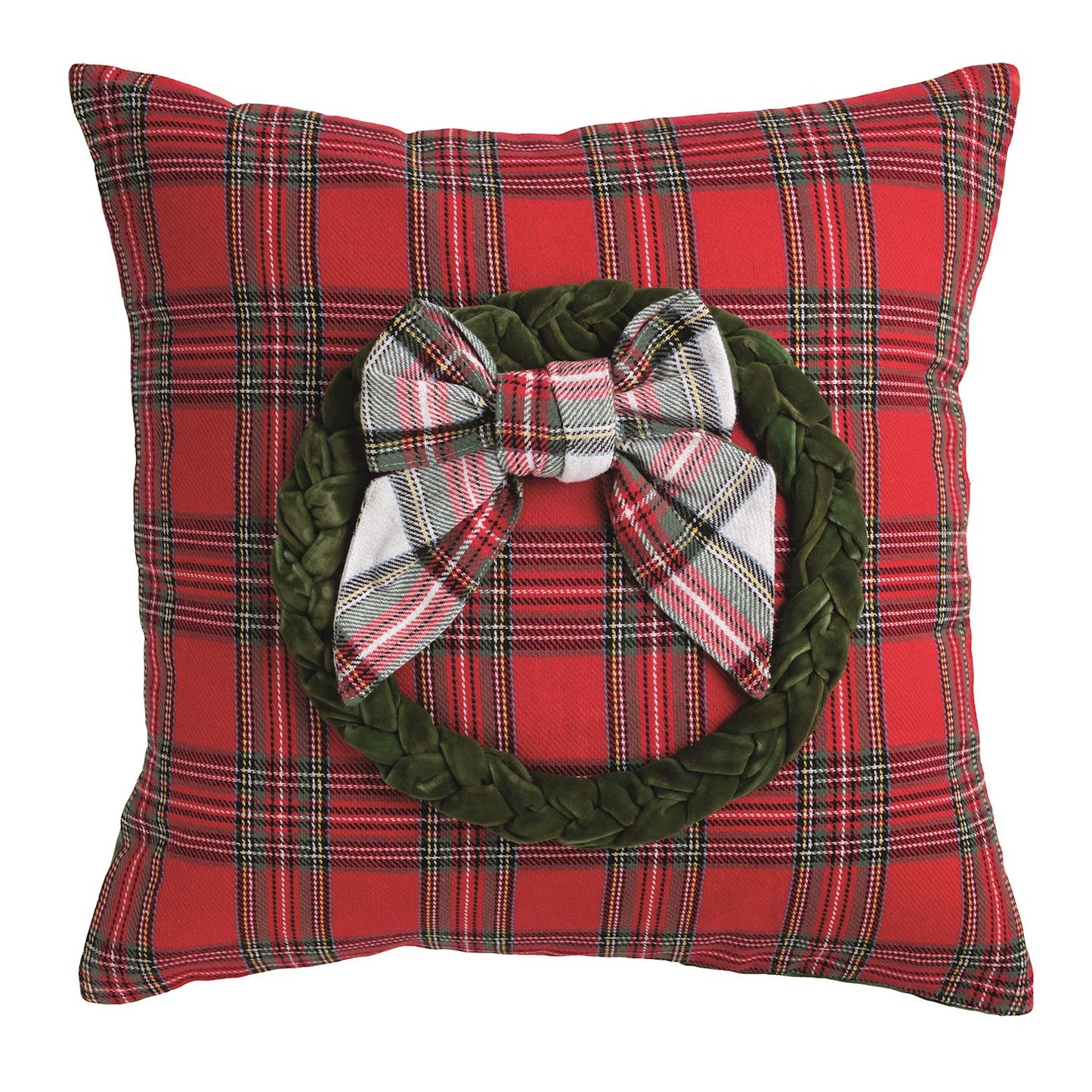 SQUARE VELVET TARTAN PILLOW