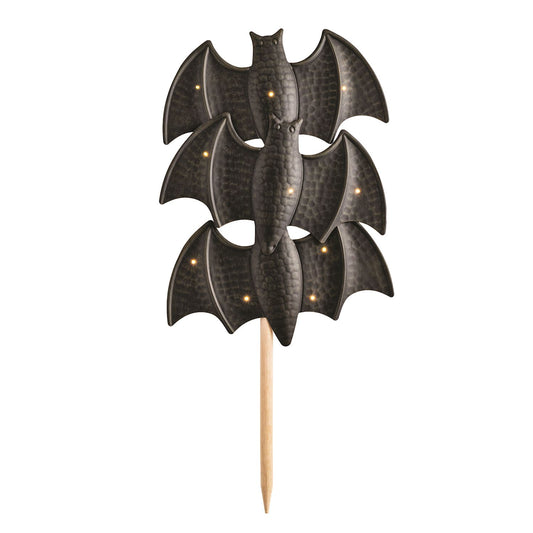 BATS LIGHT UP YARD STAKE