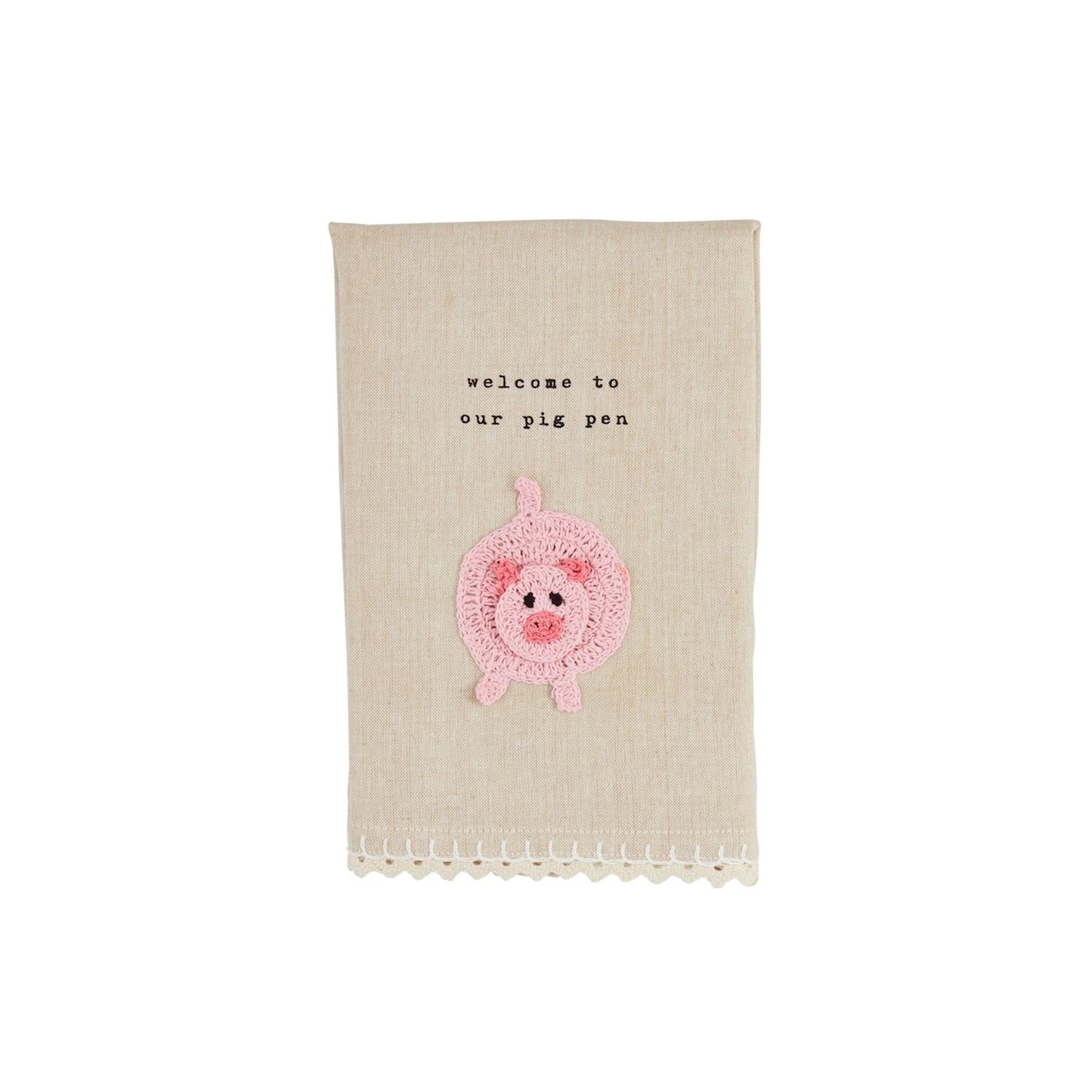 PIG PEN FARM CROCHET TOWEL
