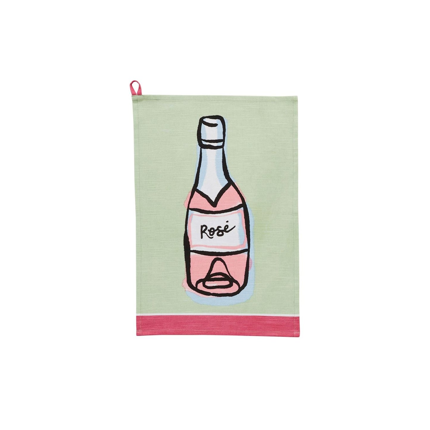 ROSE COLOR TRIM COCKTAIL TOWEL