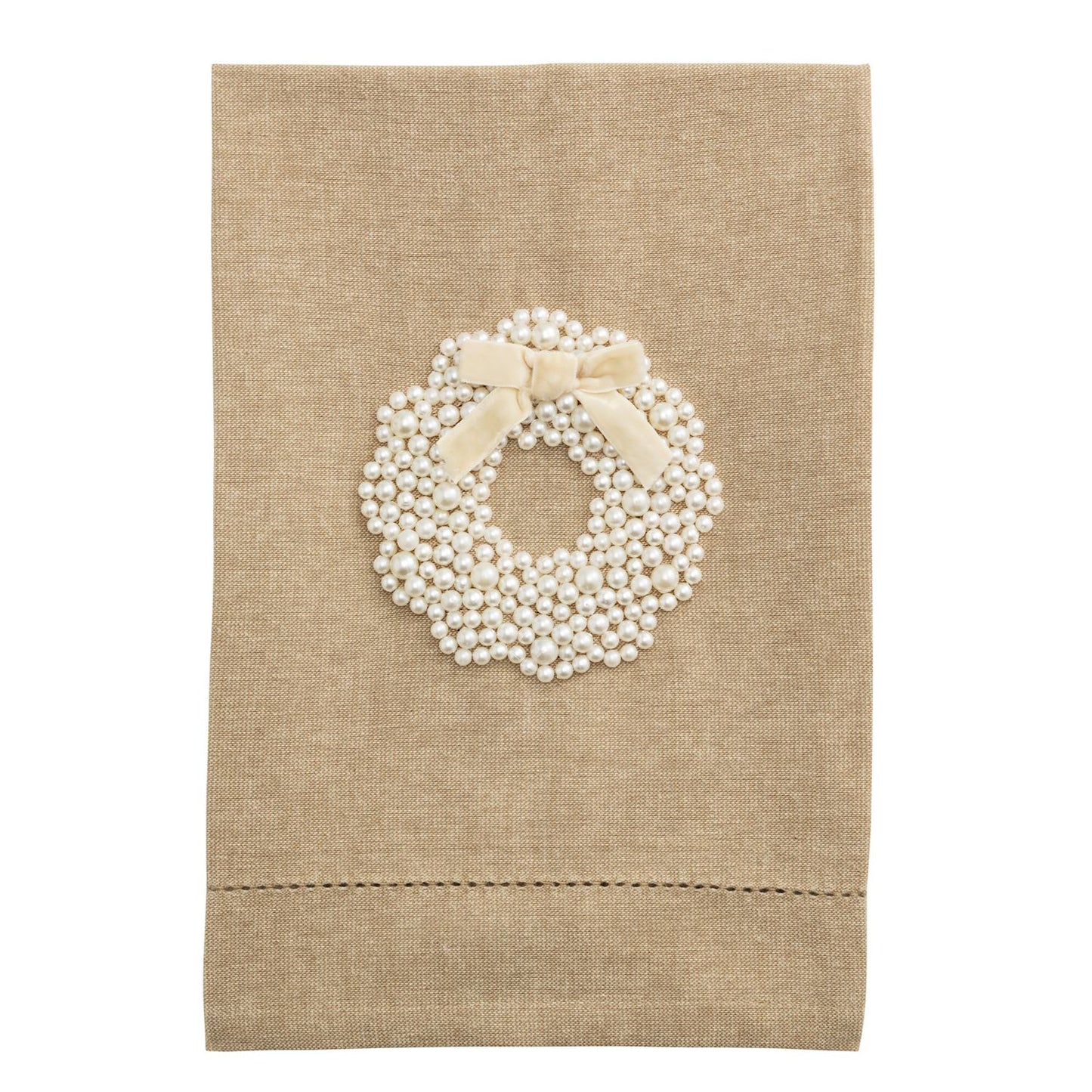 WREATH XMAS PEARL TOWEL