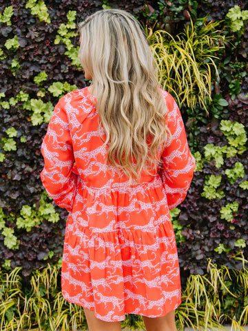 Winnie Dress Wild Hearts Coral