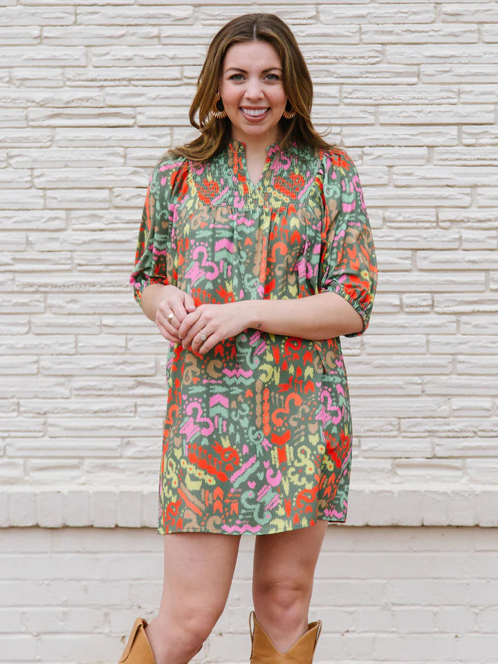 Amelia Dress Pebble Path
