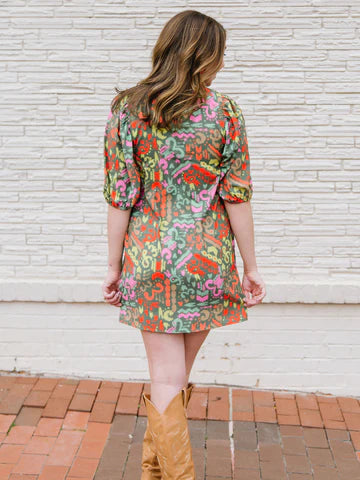 Amelia Dress Pebble Path