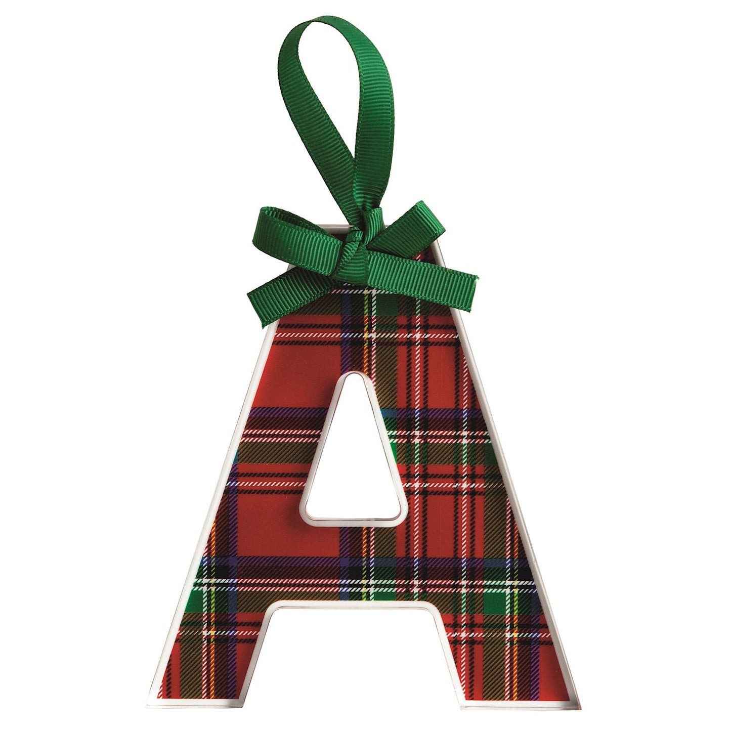 A INITIAL TARTAN ORNAMENT