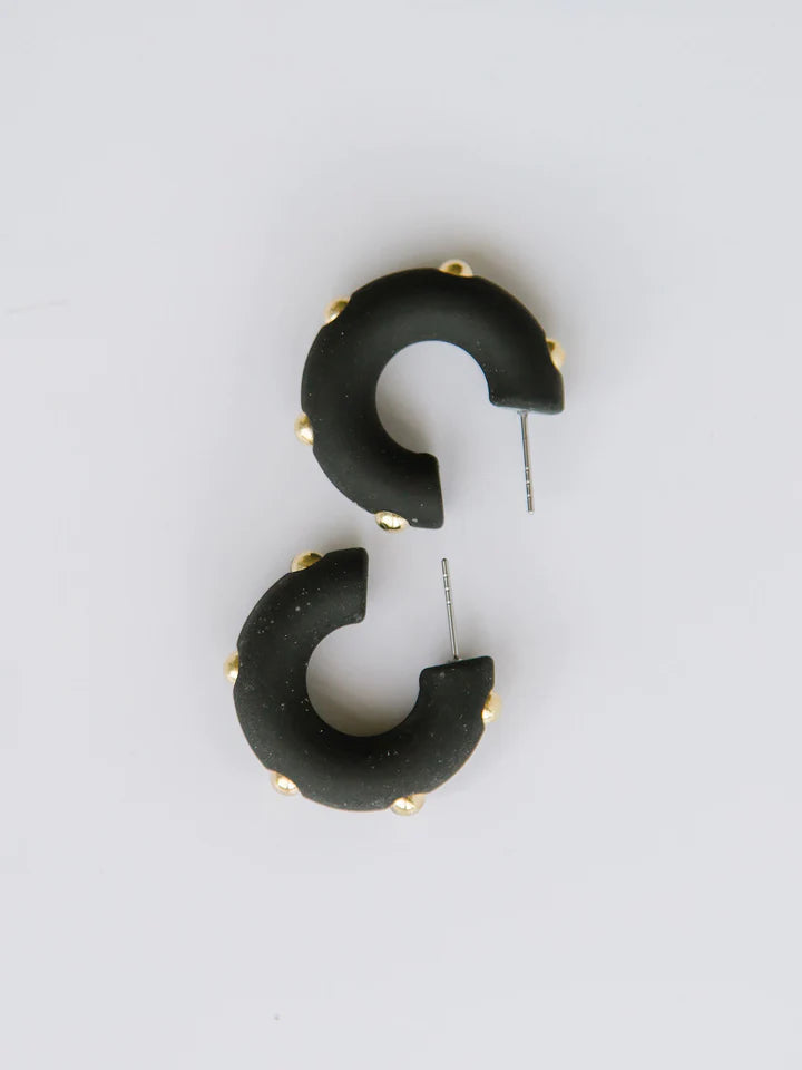 Candace Earrings Black Small