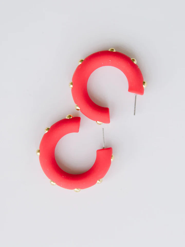 Candace Earrings Hot Pink Medium