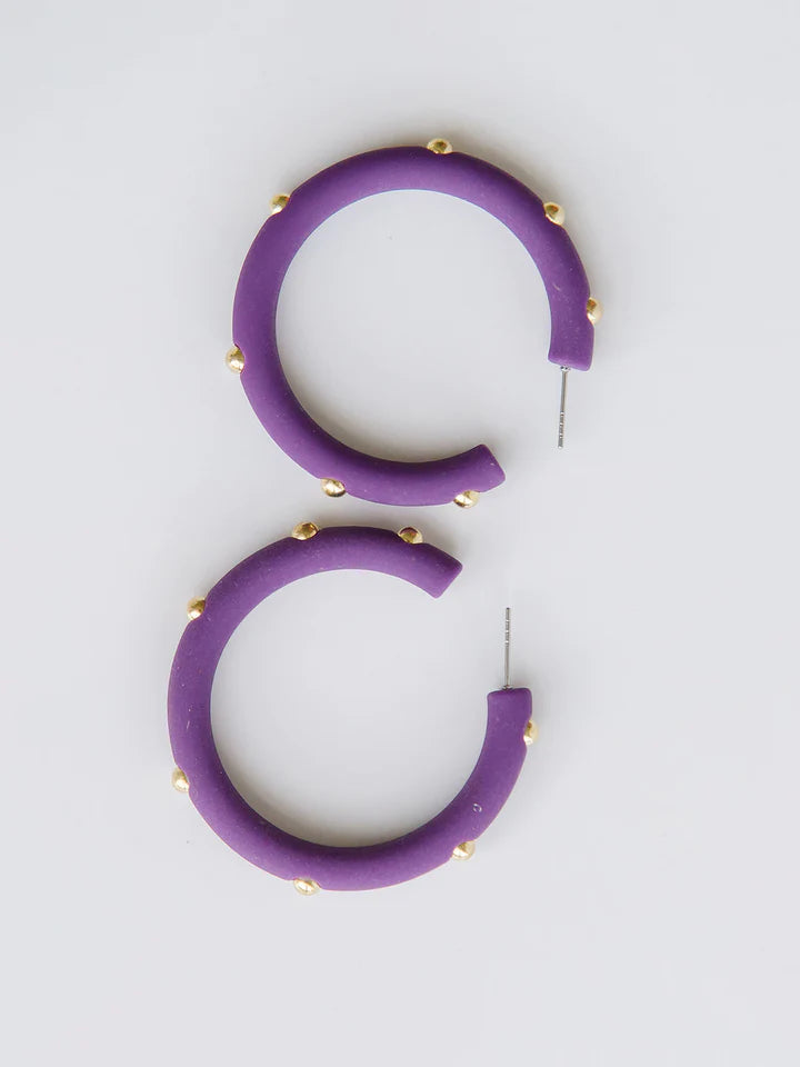 Candace Earring Plum Large