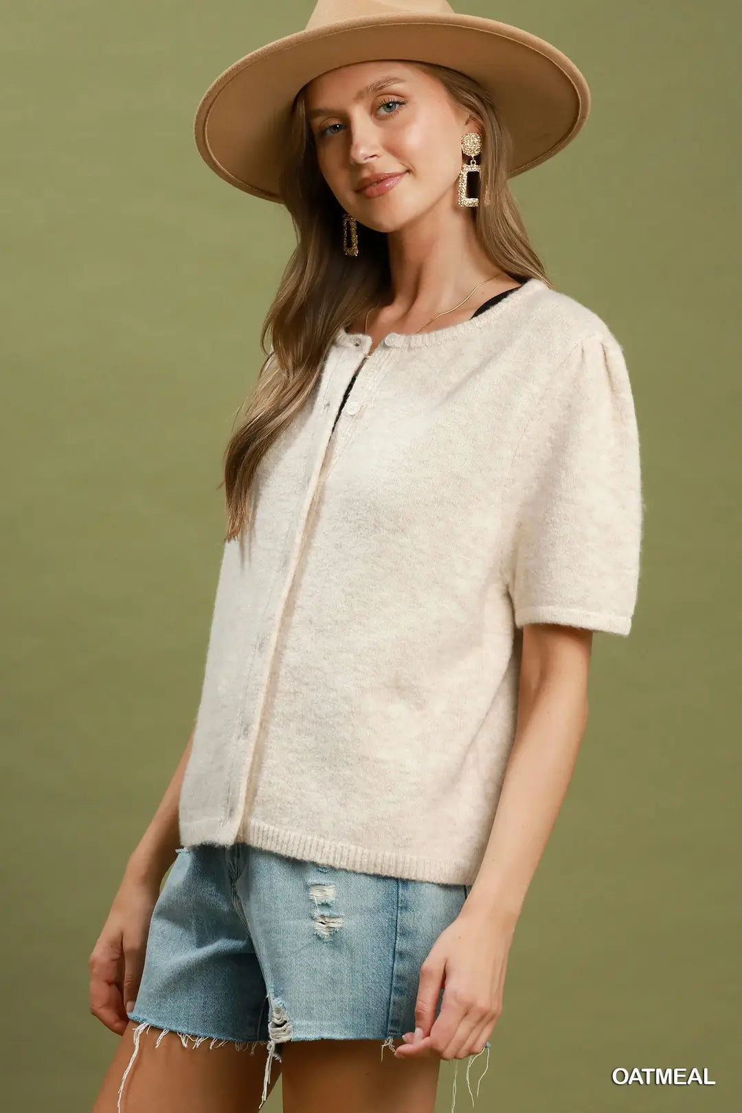 SHORT SLEEVE KNIT CARDI