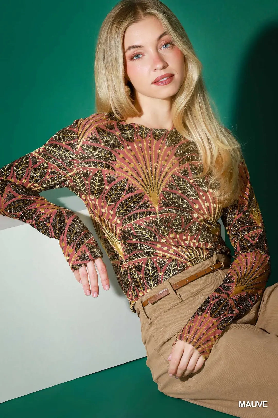 BURNOUT VELVET TOP