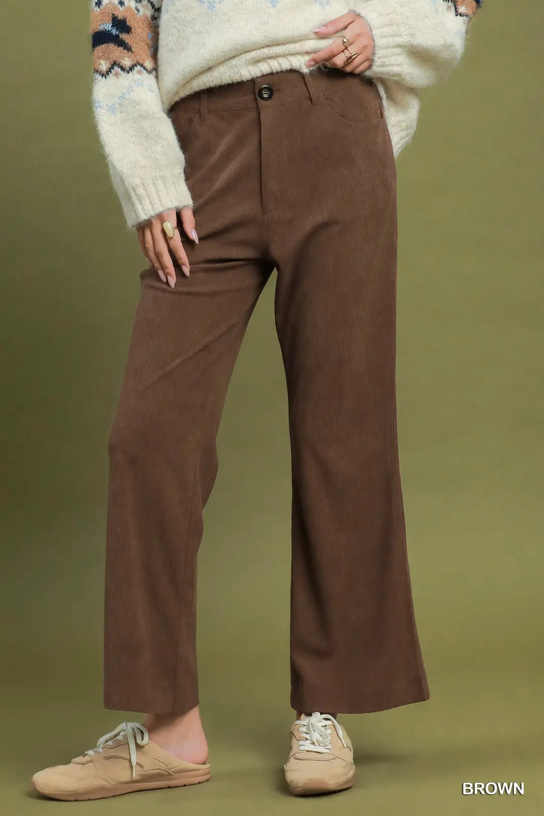 CORDUROY STRAIGHT LEG PANT