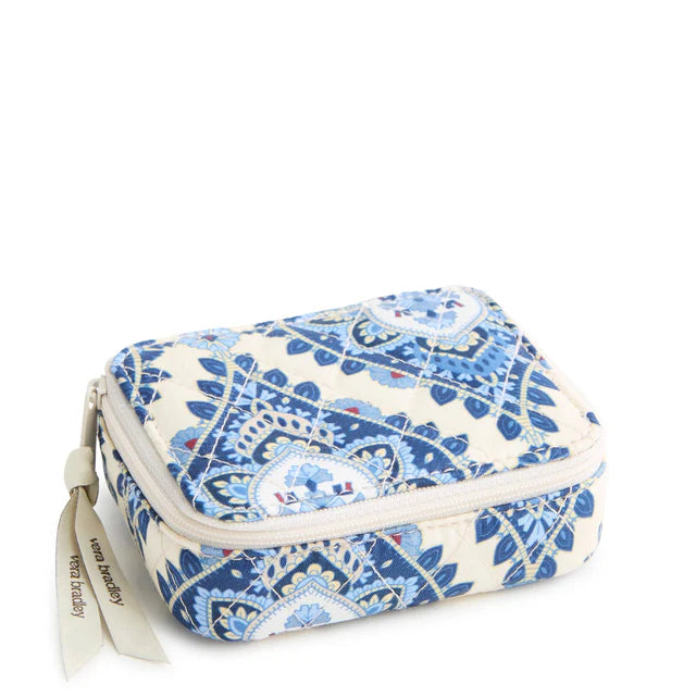 TRAVEL PILL CASE- CAMBRIDGE BLUES