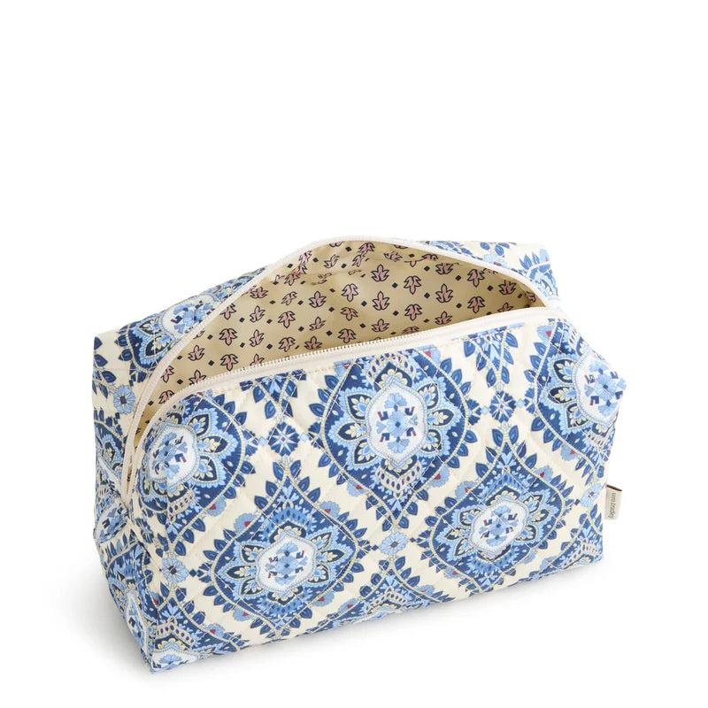 LARGE COSMETIC BAG- CAMBRIDGE BLUES