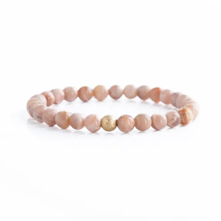 6MM FACETED GEMSTONE BRACELET SUNSTONE