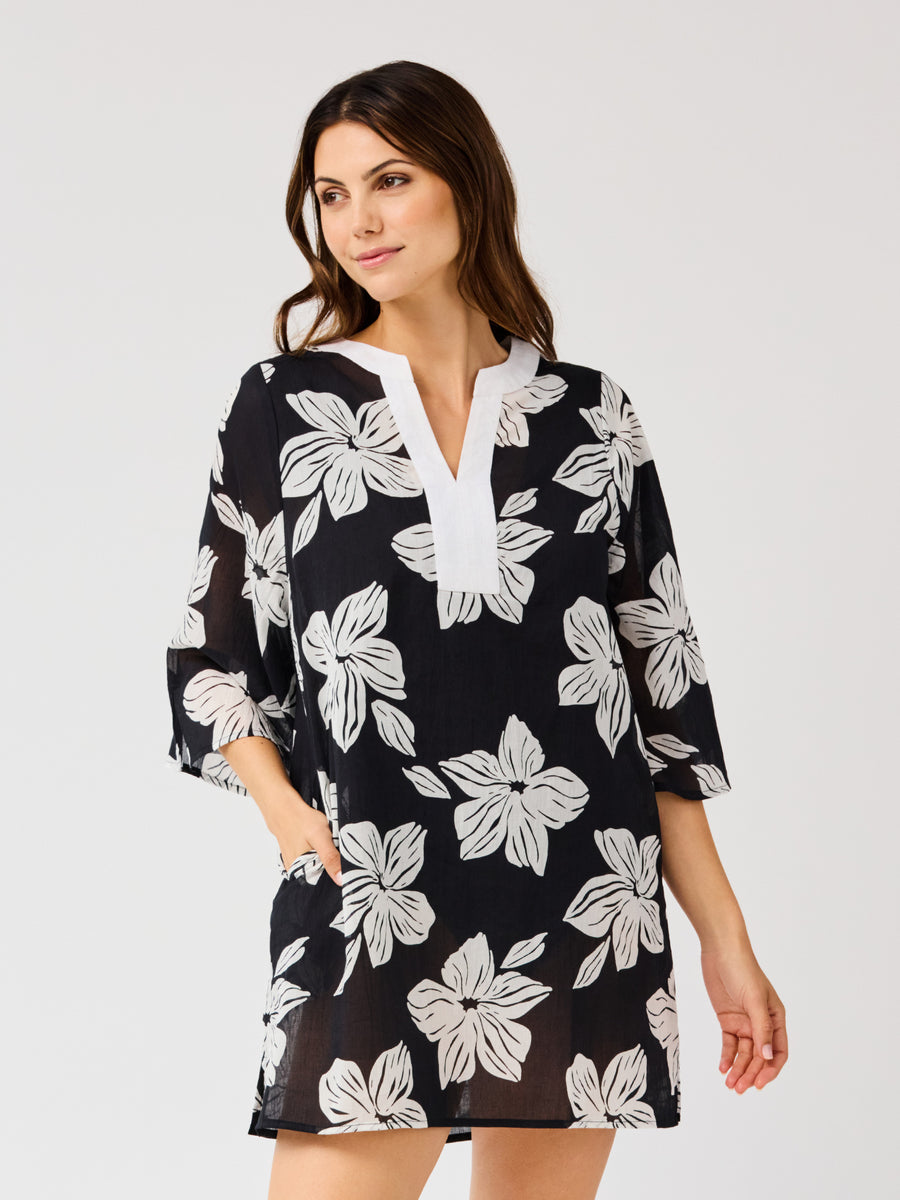 ELIZABETH BEACH DRESS LAGOON BLOOM