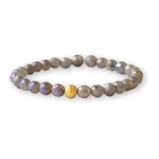 6MM FACETED BRACELET LABRADORITE