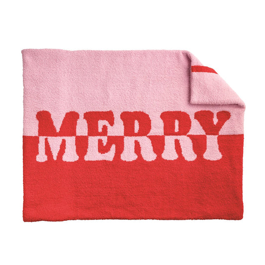 : Merry Holiday Chenille Blanket