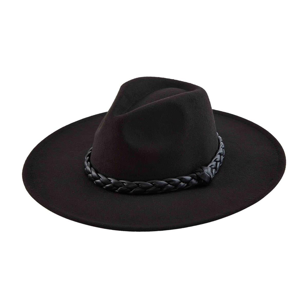 Braided Fedora Black