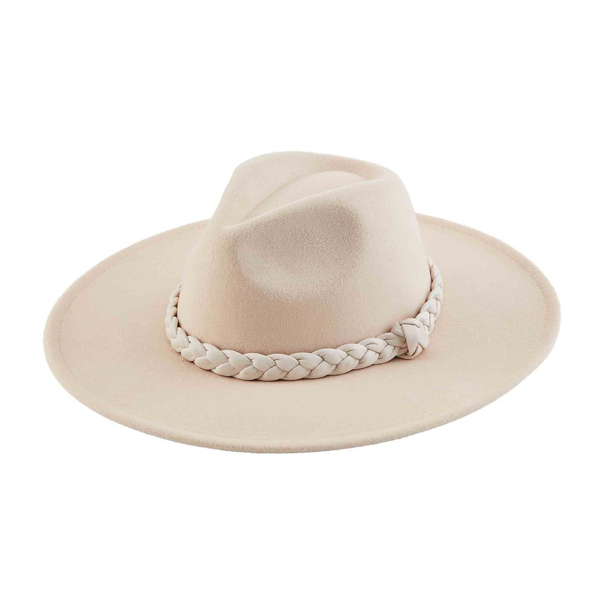 Braided Fedora Cream