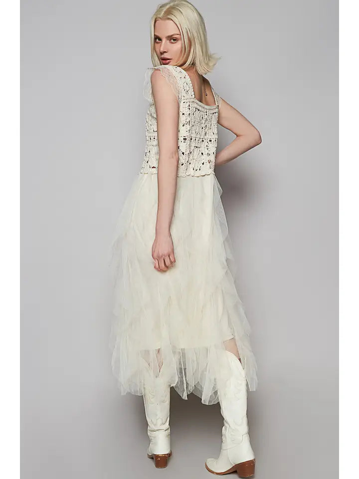 CROCHET LACE DRESS- ONE SIZE