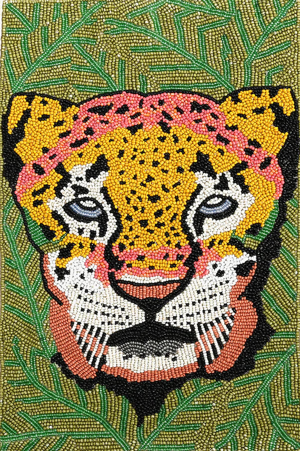 FORESTRY LEOPARD EMBELLISHED TOTE