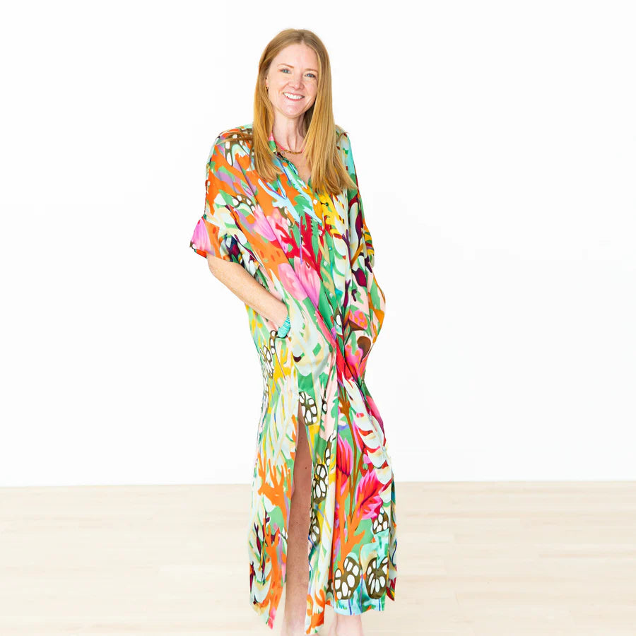 ENCHANTED FOREST BUTTON DOWN DRESS