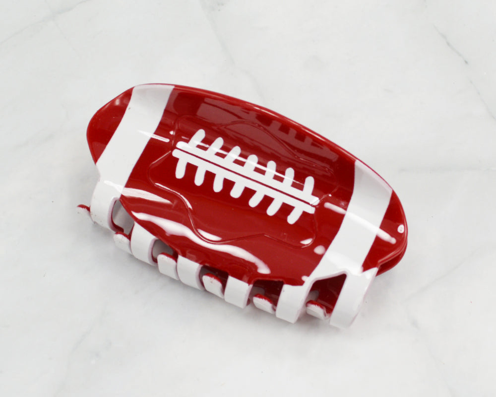 Football Hair Clips- Brown