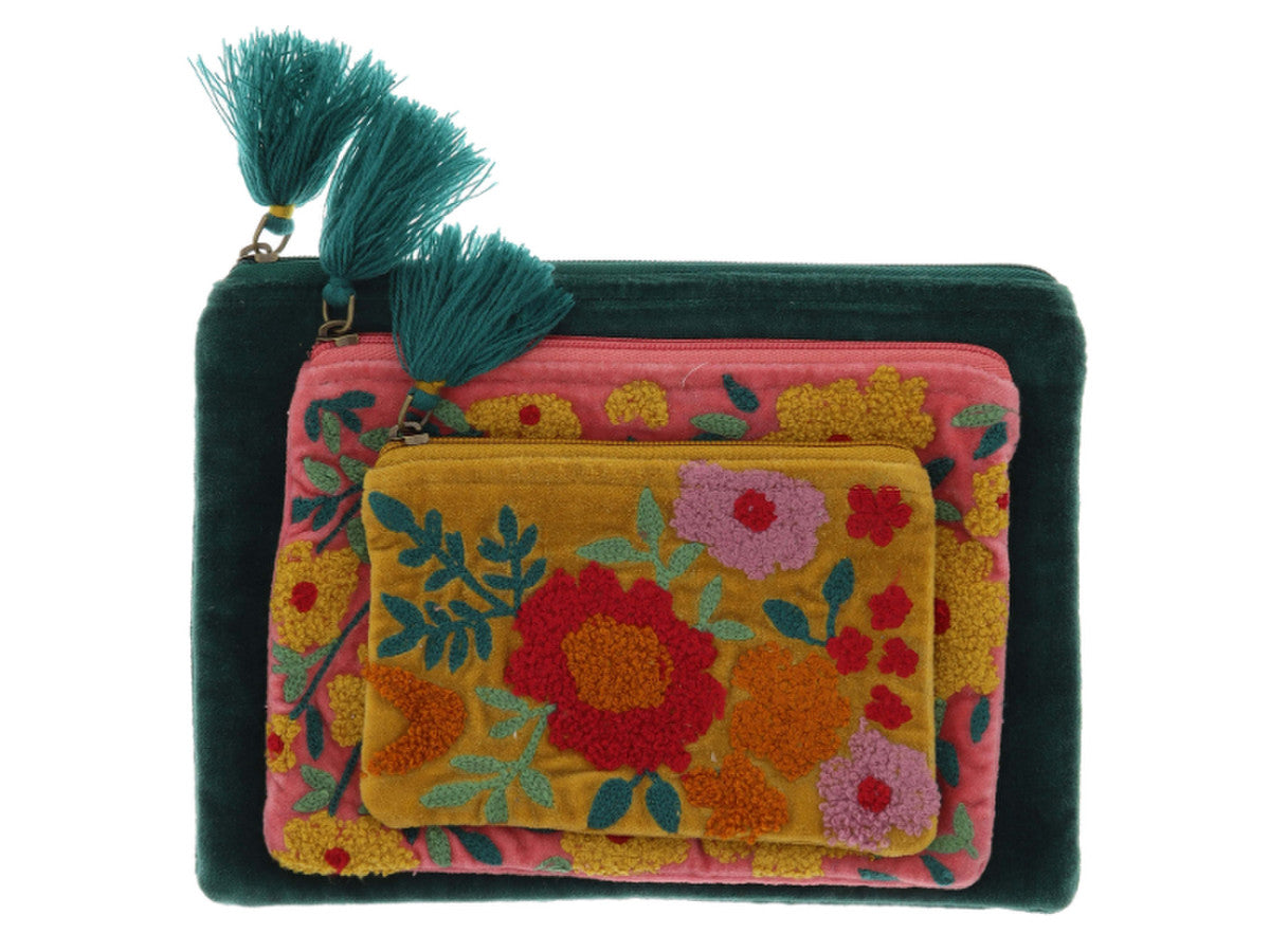 Bloom Zipper Pouch Set