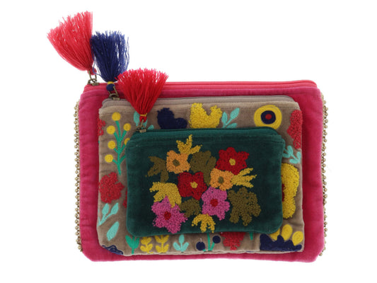 Blossom Zipper Pouch Set