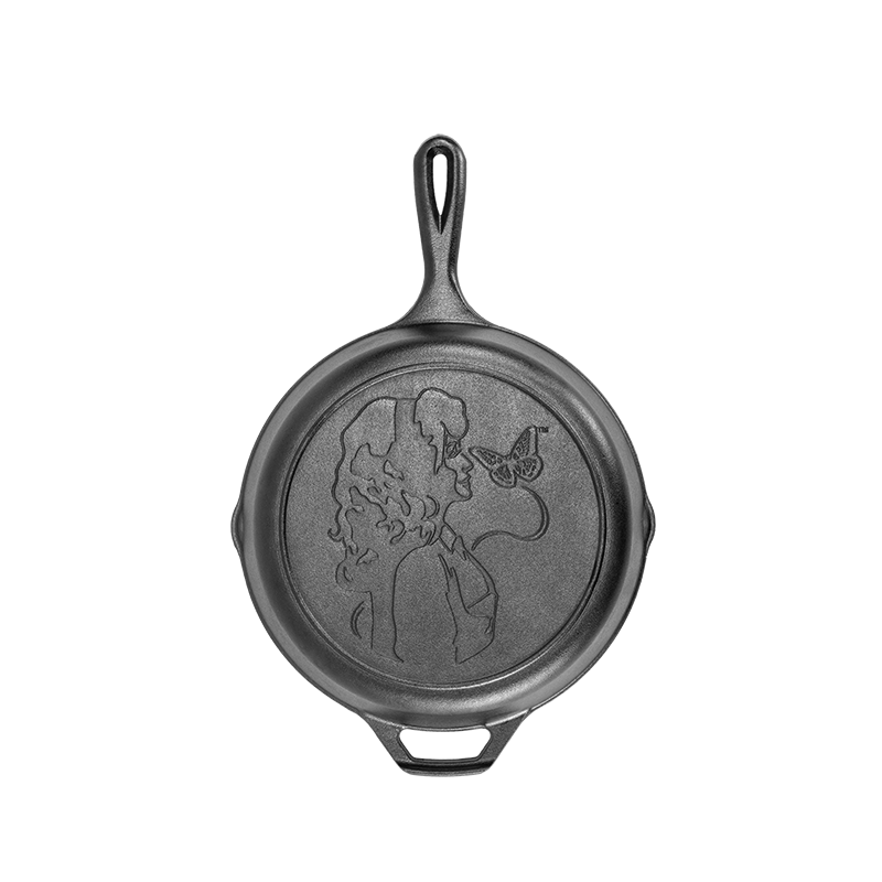 CI 10.25INCH SKILLET W/DOLLY LOGO