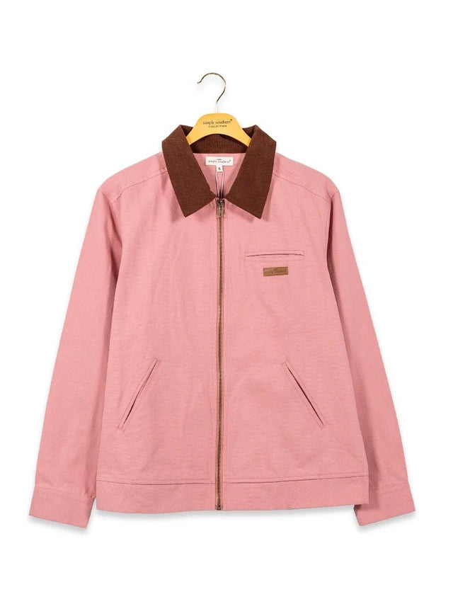 PINK CANVAS BARN JACKET