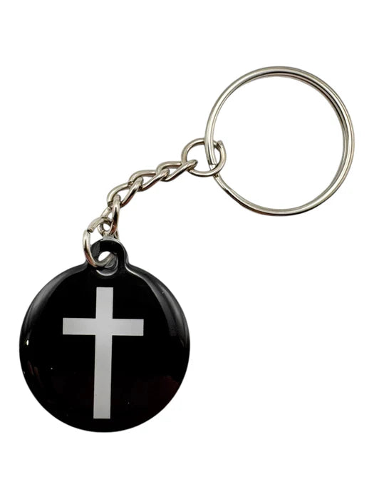 PRAYER KEYCHAIN BLACK/CROSS
