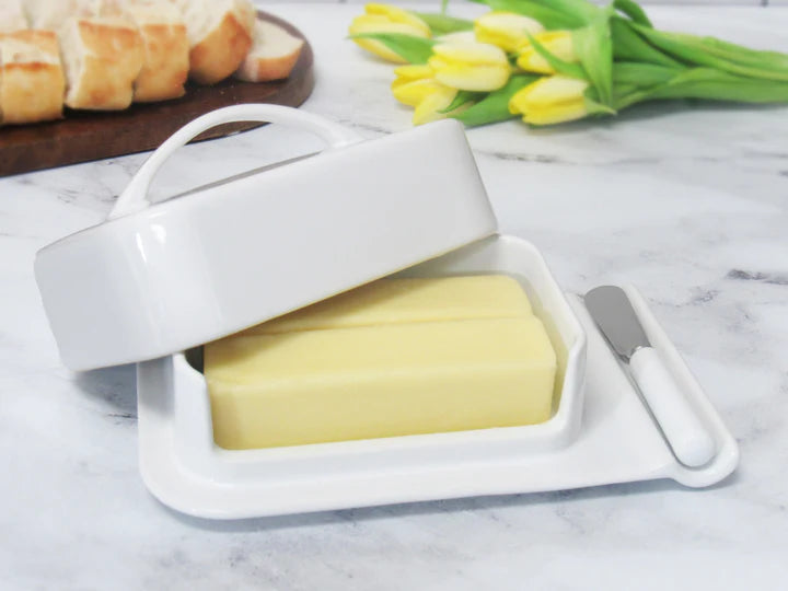PORCELAIN BUTTERIE- WHITE
