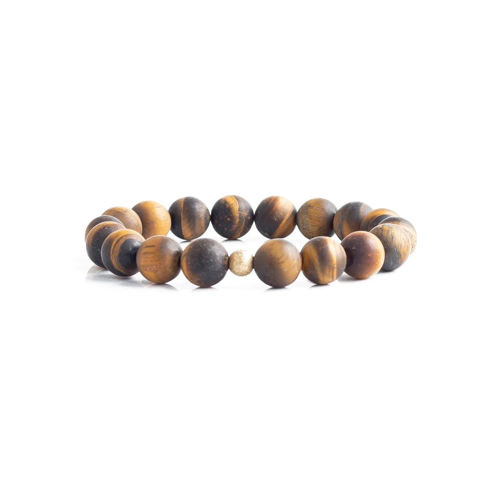 GEMSTONE BRACELET 10MM BROWN TIGER EYE